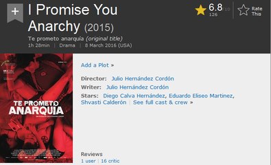 Watch Te prometo anarquía Full Movie Streaming