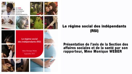 Le régime social des indépendants (RSI) - cese