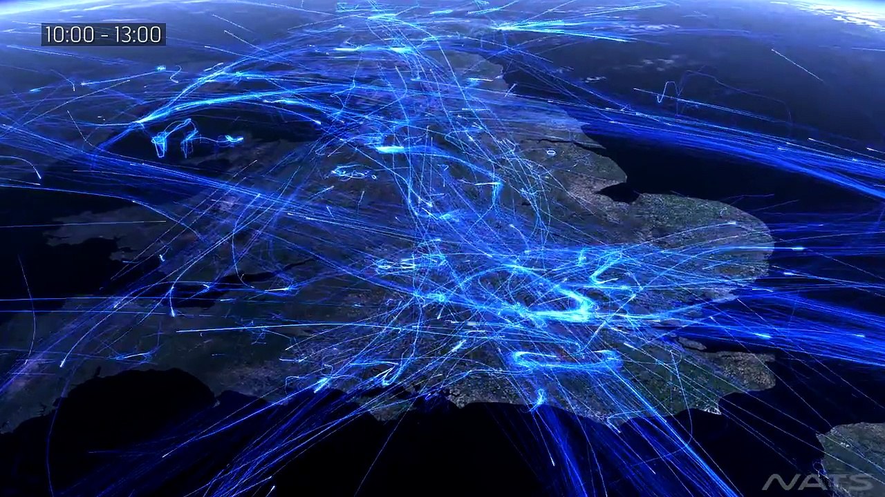 Europe 24 : l'animation qui montre le flux aérien d'Europe en une journée !