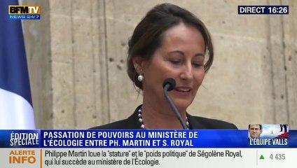 Passation de pouvoirs entre Philippe Martin et Ségolène Royal