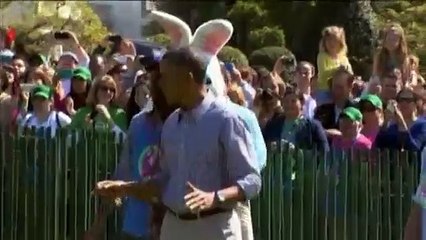 Obama et un lapin lancent la course à l’œuf de Pâques