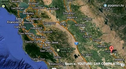 Un train désintègre un camion bloqué sur les voies