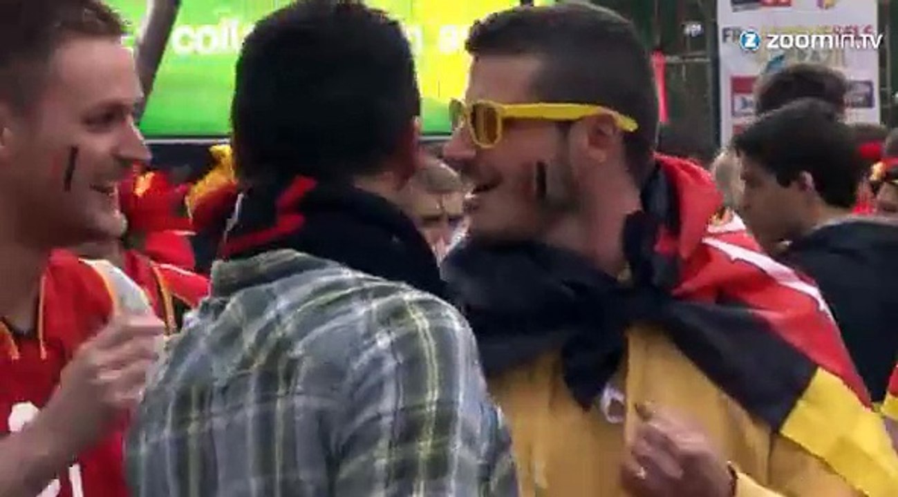 L'euphorie des supporters belges à Bruxelles