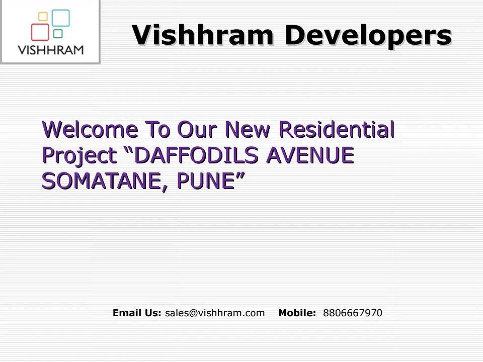Daffodils Avenue Somatane, Pune - A New Pollution, Noise Free Residential Project