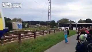 Train crashed Bus, almost Killed Kids