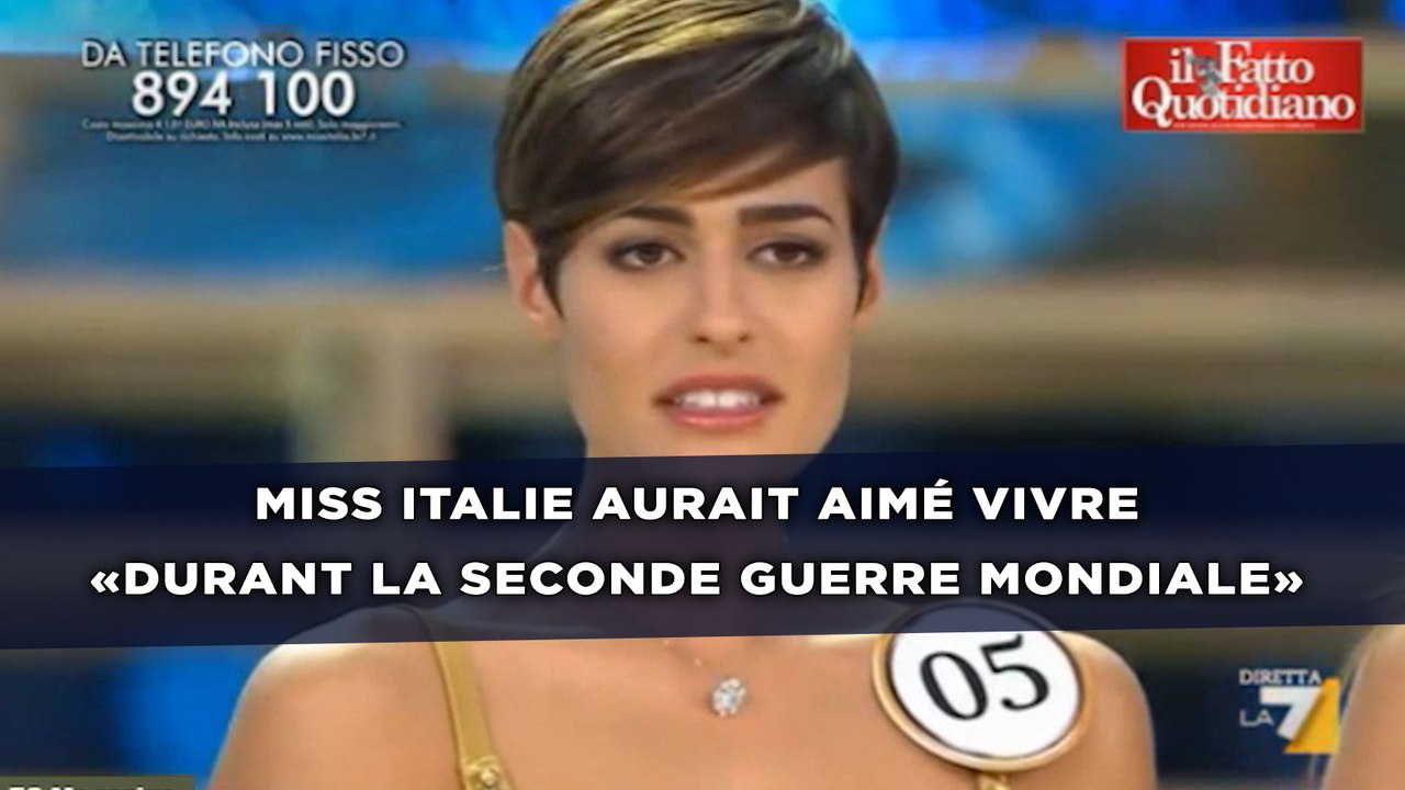 Miss Italie aurait aimé «vivre durant la Seconde Guerre mondiale»