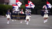 2014 神奈川県警警察音楽隊カラーガード分列行進
