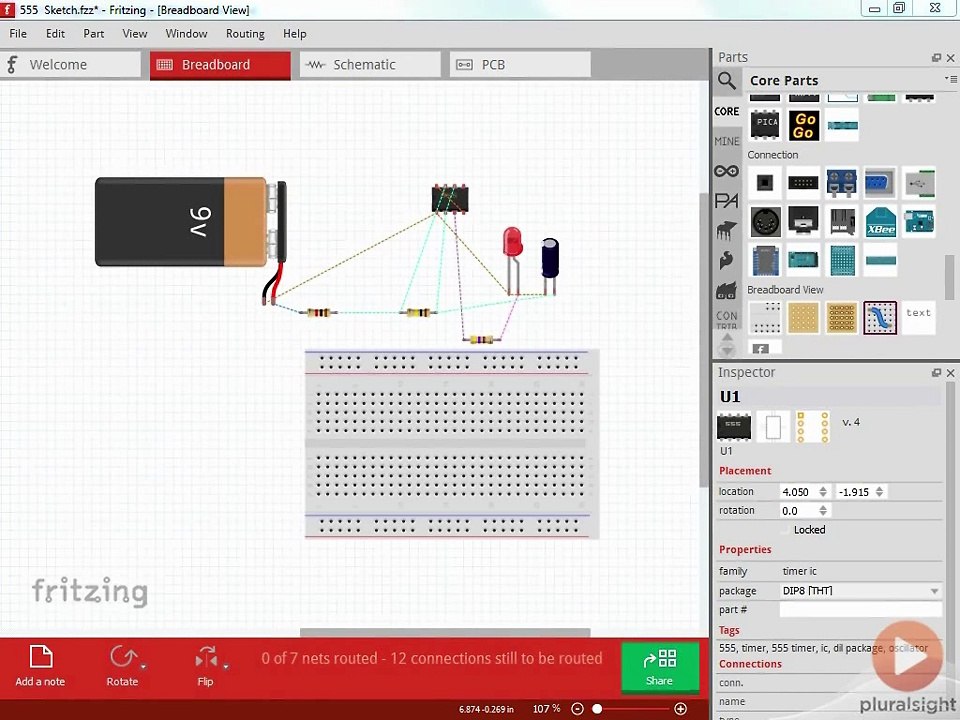 Flashing LED Light Circuit