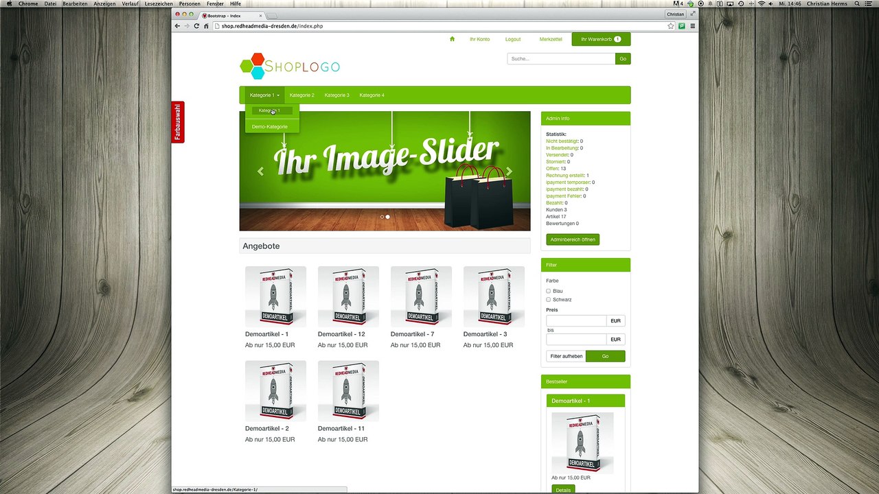 Gambio GX2 Bootstrap Template - Demonstration