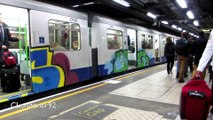 Vandalised District Line train at Victoria Station September 2015