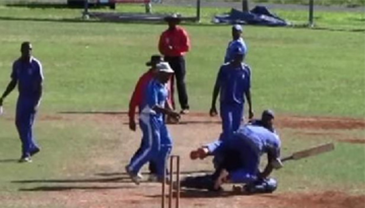 Fight in cricket Match