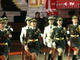Chinese Female Guards of Honor Perform at _Spasskaya Tower_ Int_l Military Music Festival