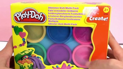 Play Doh 6 Renkli Parlak Oyun Hamuru Paketi - Shimmer Doh Multi-Pack Hasbro