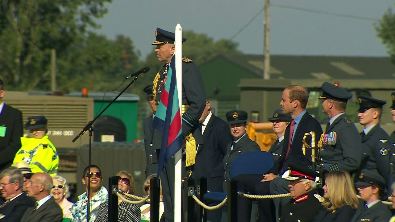 Prince William visits RAF Coningsby for 100th Anniversary
