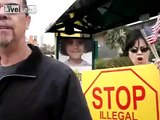 Mexican Man vs White Protesters