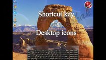 Shortcut key for desktop icons