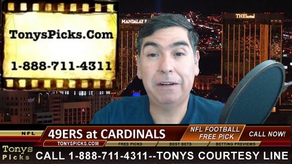 Arizona Cardinals vs. San Francisco 49ers Free Pick Prediction NFL Pro Football Odds Preview 9-27-2015