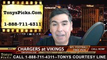 Minnesota Vikings vs. San Diego Chargers Free Pick Prediction NFL Pro Football Odds Preview 9-27-2015