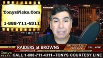 Cleveland Browns vs. Oakland Raiders Free Pick Prediction NFL Pro Football Odds Preview 9-27-2015