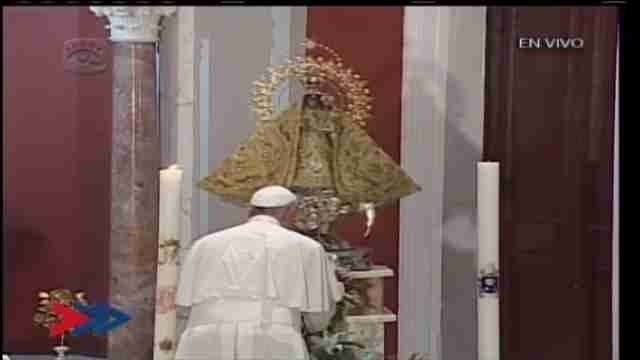 Pope Francis prays in Santiago for Cuban people