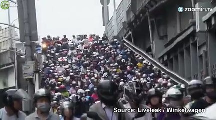 Choc: une marée de scooters s'empare des rues de Taïwan