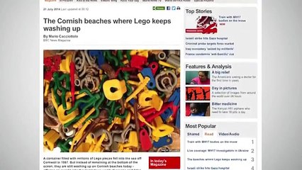 Des Legos échoués sur les plages de Cornouailles