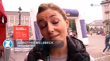 Un Tintin géant a survolé Bruxelles