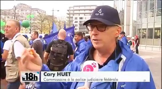 14.000 policiers en colère dans les rues de Bruxelles