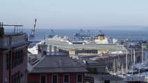 Le Costa Diadema dans le port de Gênes en Italie