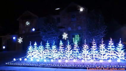 Une maison s'illumine en rythme sur la chanson de la Reine des neiges