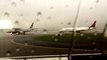 Bolt of lightning strikes Delta Airlines plane during thunderstorms at Atlanta airport