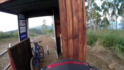 Downhill through intense South African trail