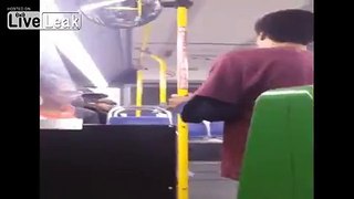 LiveLeak.com - Head punching bag practice on Ottawa bus