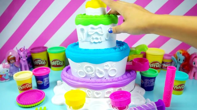 Play Doh Cake Mountain Playset Playdough Cupcakes, lollipos toys & Children Games