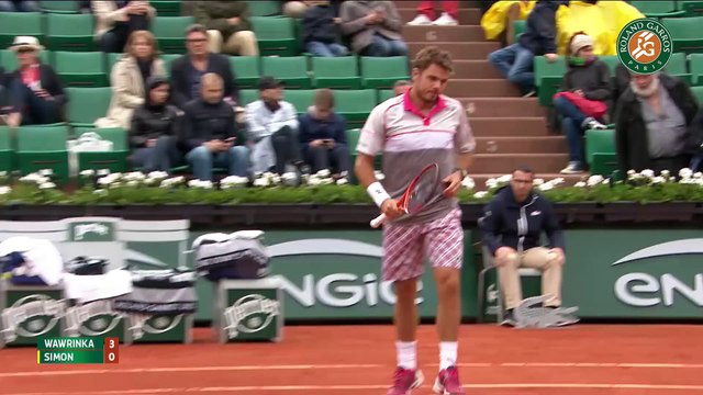 21. S. Wawrinka v. G. Simon 2015 French Open Men s Highlights 4th Round