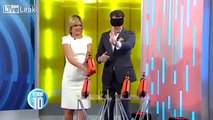 TV Presenter Almost Shoots Herself in the Face with a Nailgun