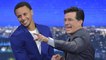 Stephen Curry Plays Heated Game of Laundry Basketball With Stephen Colbert