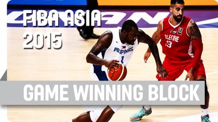 Sakakini rejects Blatche at 0:01 to Win it! - 2015 FIBA Asia Championship