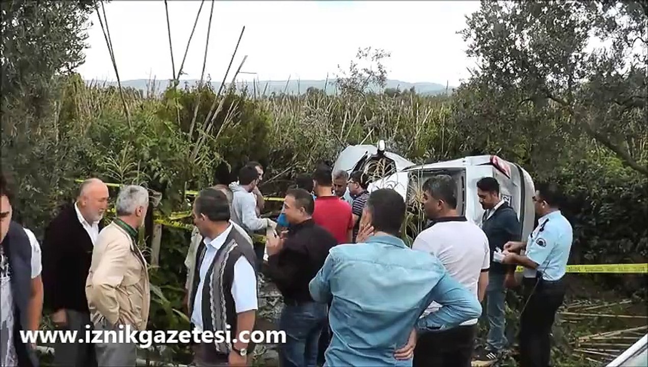 İznik'te Trafik kazası 1 ölü 2 yaralı