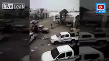 LiveLeak.com - Video shows moment Arab coalition airstrike hits a meeting of Houthi's rebels in Yemen