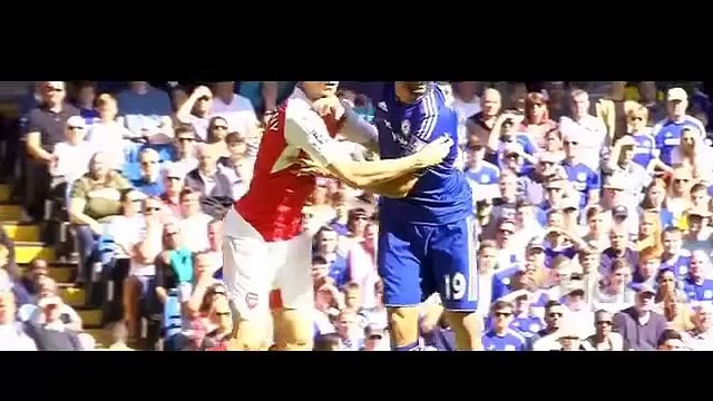 Diego Costa vs Gabriel Paulista Red Card & Fights HD
