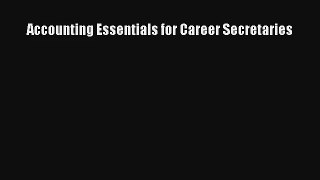 Accounting Essentials for Career Secretaries Online