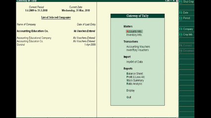 Tally.ERP 9 - Part 2 - Company Alteration