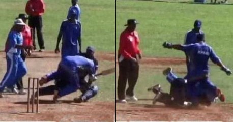 SHAMELESS !!! FIGHT IN CRICKET GROUND Bermuda cricket fight video SEPTEMBER 2015