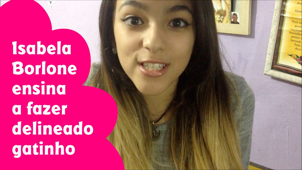 Isabel Borlone, do clube de garotas todateen, ensina como usar o delineador gatinho