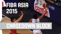Li with the Chasedown Block! - 2015 FIBA Asia Championship