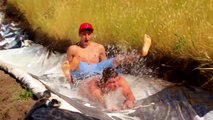 Human Slingshot Slip and Slide - Vooray
