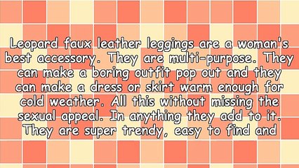 Leopard Faux Leather Leggings Are So Stylish