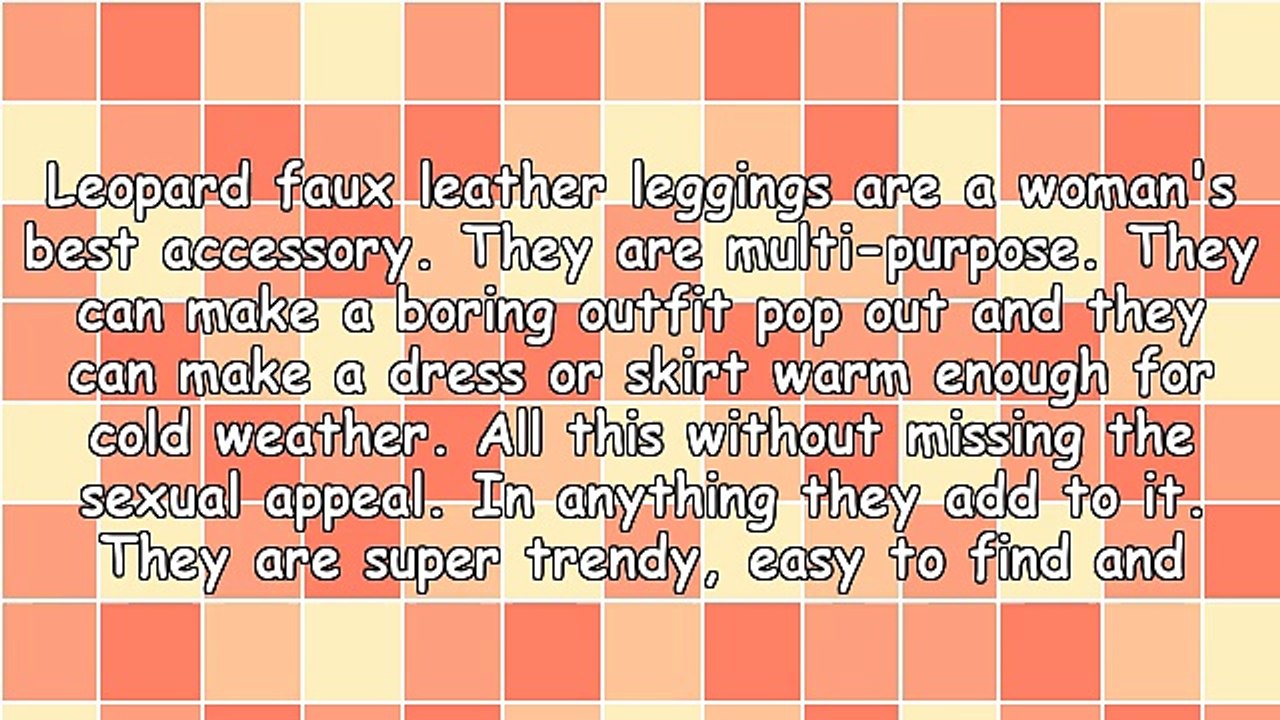 Leopard Faux Leather Leggings Are So Stylish