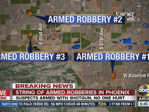 String of armed robberies in Phoenix